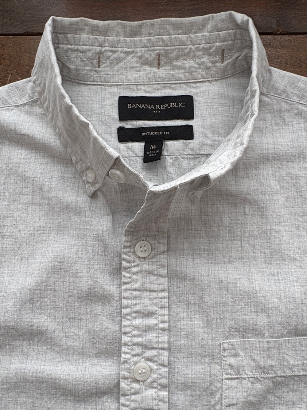 Banana Republic Men’s Cotton Light Gray Shirt